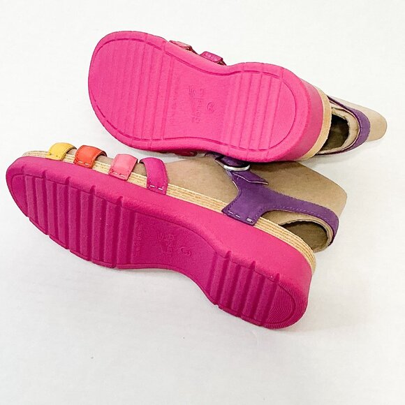 DANSKO NWB Sz 39 Multi Nubuck Leather Milled Roxie Comfort Sandals - Picture 7 of 10